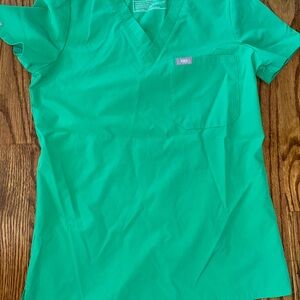 Green V-Neck Scrub Top Figs Technical collection